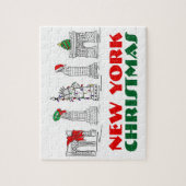 ニューヨークシティクリスマスNYCランドマークスホリデイ ジグソーパズル (縦)