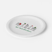 ニューヨークシティクリスマスNYCランドマークスホリデイ ペーパープレート (アングル)