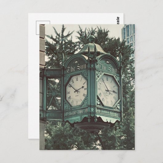 ニューヨークシティクロック |都市のお土産 ポストカード (正面/裏面)