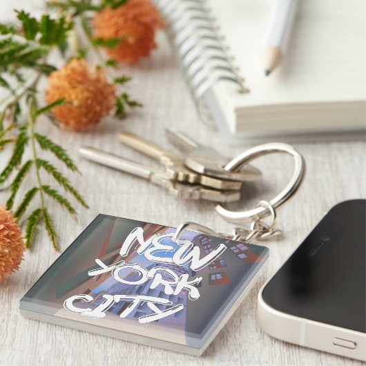 ニューヨークシティグラフィティキーチェーン キーホルダー (正面右)