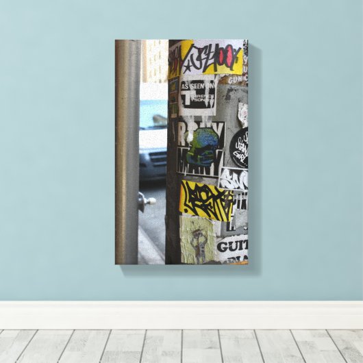 ニューヨークシティグリティアーバン通り美術写真 キャンバスプリント (インサイチュ (ウッドフロア))