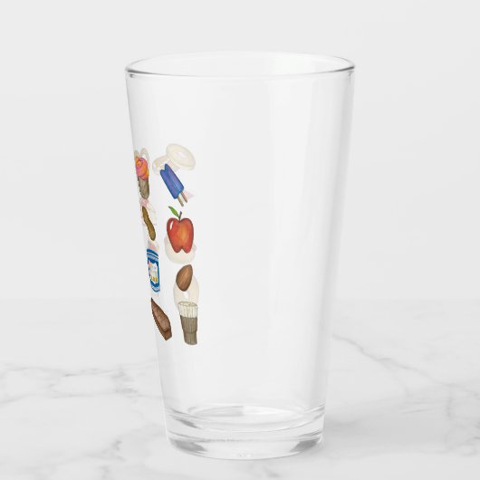 ニューヨークシティグルメアイコニックNYCフーズ タンブラーグラス (左)