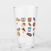 ニューヨークシティグルメアイコニックNYCフーズ タンブラーグラス (正面)