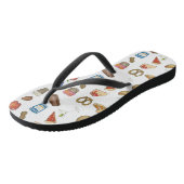 ニューヨークシティグルメNYCフーズ観光客フードフードプリント ビーチサンダル (アングル)