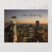 ニューヨークシティサンセットスカイライン ポストカード (正面)