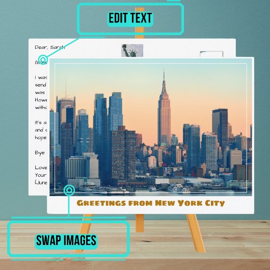 ニューヨークシティサンセット ポストカード