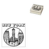 ニューヨークシティシブリートライアングル建物ラバースタム ラバースタンプ (押印)