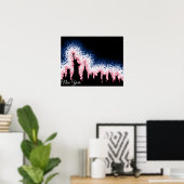ニューヨークシティシルエット ポスター (ホームオフィス)