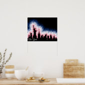 ニューヨークシティシルエット ポスター (キッチン)