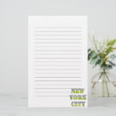 ニューヨークシティシルバー金ゴールドグリッター 便箋 (スタンド正面)