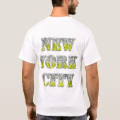 ニューヨークシティシルバー金ゴールドグリッター Tシャツ (裏面)