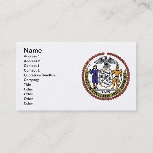 ニューヨークシティシール 名刺 (正面)