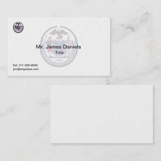 ニューヨークシティシ素晴らしール 名刺 (正面/裏面)