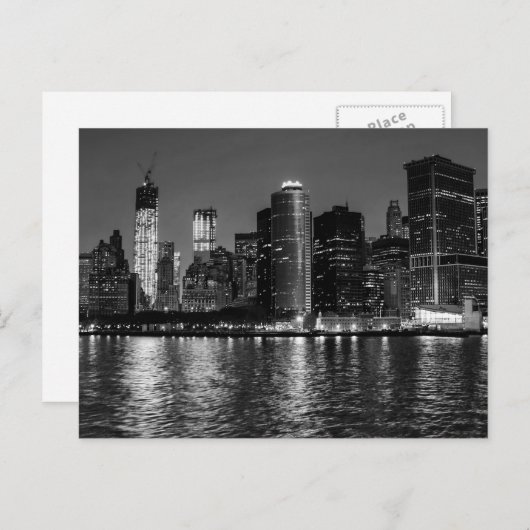 ニューヨークシティスカイラインアットナイト ポストカード (正面/裏面)