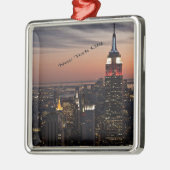 ニューヨークシティスカイラインアットナイト メタルオーナメント (左)