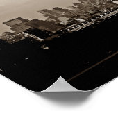 ニューヨークシティスカイラインアンドマンハッタンブリッジ ポスター (角)