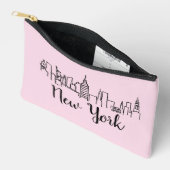 ニューヨークシティスカイラインイラストレーション アクセサリーポーチ (見開き)