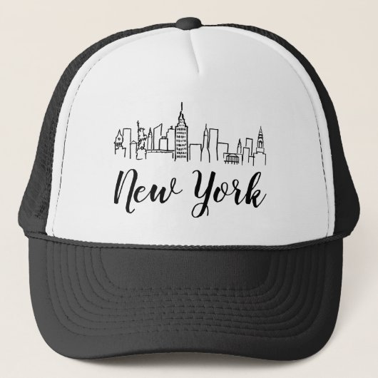 ニューヨークシティスカイラインイラストレーション キャップ (正面)