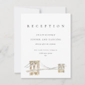 ニューヨークシティスカイラインウェディングレセプションエンクロージャ 招待状 (正面)