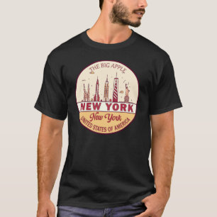ニューヨークシティスカイラインエンブレム Tシャツ