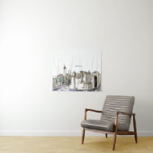 ニューヨークシティスカイラインスケッチ タペストリー (インサイチュ(横))