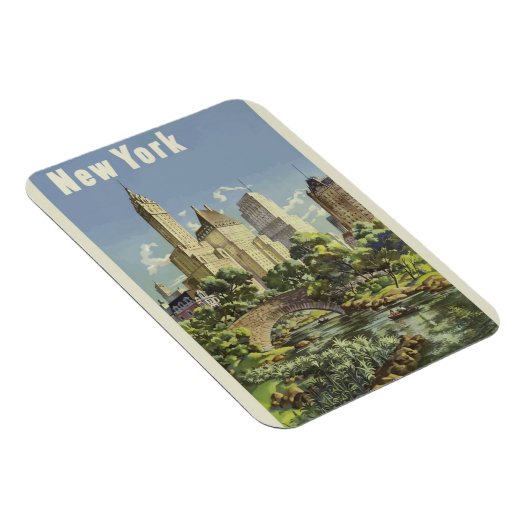 ニューヨークシティスカイラインセントラルパークヴィンテージレトロ マグネット (右側)