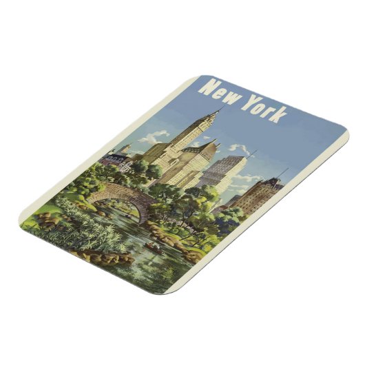 ニューヨークシティスカイラインセントラルパークヴィンテージレトロ マグネット (左側)