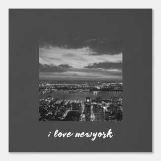 ニューヨークシティスカイラインナイトライト白黒グレー 壁紙