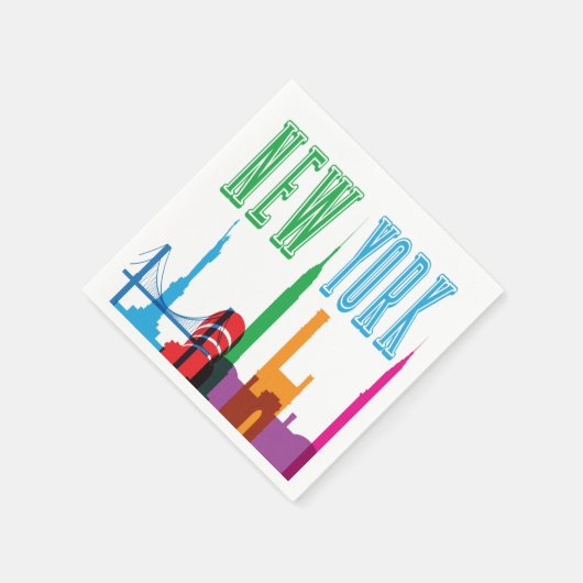 ニューヨークシティスカイラインナプキンス スタンダードカクテルナプキン (角)