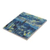 ニューヨークシティスカイラインバンゴッホ星空ナイトアート タイル (側面)