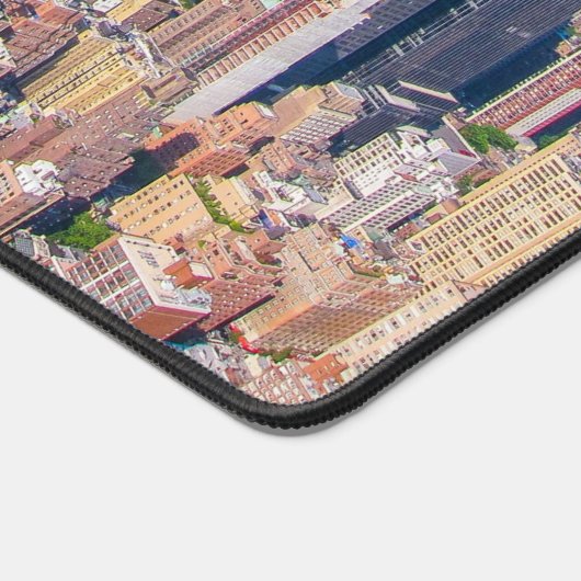 ニューヨークシティスカイラインフォト建物ビューオブシティ デスクマット (コーナー)