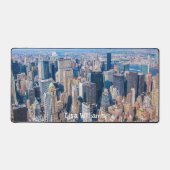 ニューヨークシティスカイラインフォト建物ビューオブシティ デスクマット (正面)