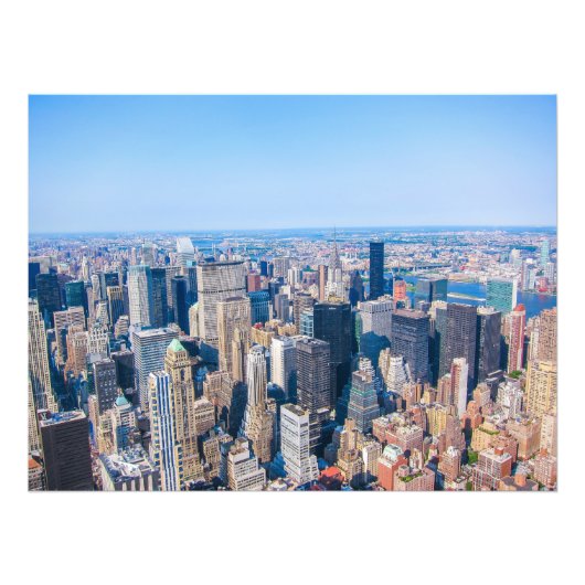 ニューヨークシティスカイラインフォト建物ビューオブシティ フォトプリント            (正面)