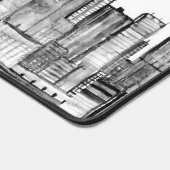 ニューヨークシティスカイラインブラックモダンマンハッタンNYC デスクマット (コーナー)