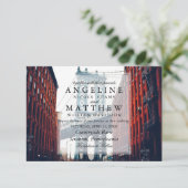 ニューヨークシティスカイラインブルックリン結婚式招待状 招待状 (スタンド正面)