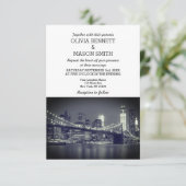 ニューヨークシティスカイラインブルックリン結婚式招待状 招待状 (スタンド正面)