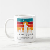 ニューヨークシティスカイラインレトロスタイルアーバン コーヒーマグカップ (左)