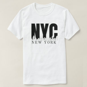 ニューヨークシティスカイラインレトロスタイルアーバン Tシャツ