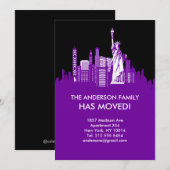 ニューヨークシティスカイライン引越し発表 案内状 (正面/裏面)