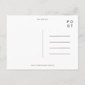 ニューヨークシティスカイライン水彩旅行はがき インビテーションポストカード (裏面)