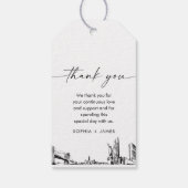 ニューヨークシティスカイライン結婚ズありがとうメッセージカード ギフトタグ (裏面)