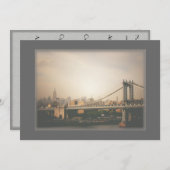 ニューヨークシティスカイライン結婚式招待状 招待状 (正面/裏面)