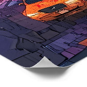 ニューヨークシティスカイライン鮮やか- NYC Wall Art ポスター (角)