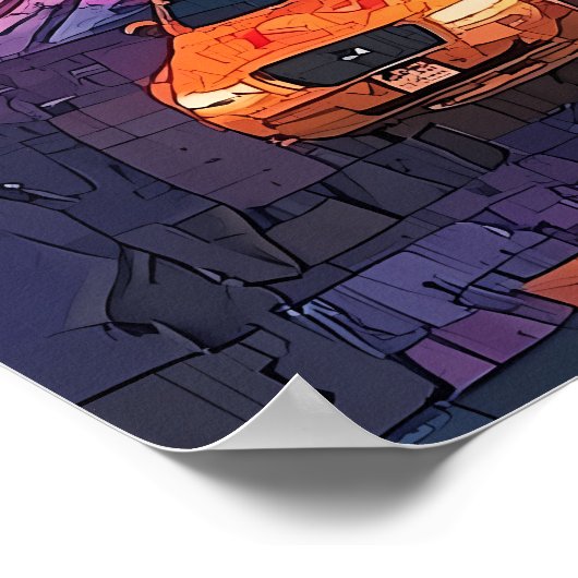 ニューヨークシティスカイライン鮮やか- NYC Wall Art ポスター (角)