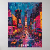 ニューヨークシティスカイライン鮮やか- NYC Wall Art ポスター (正面)