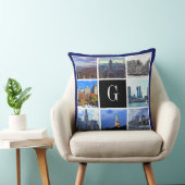 ニューヨークシティスカイライン8イメージフォトコラージュ クッション (椅子)
