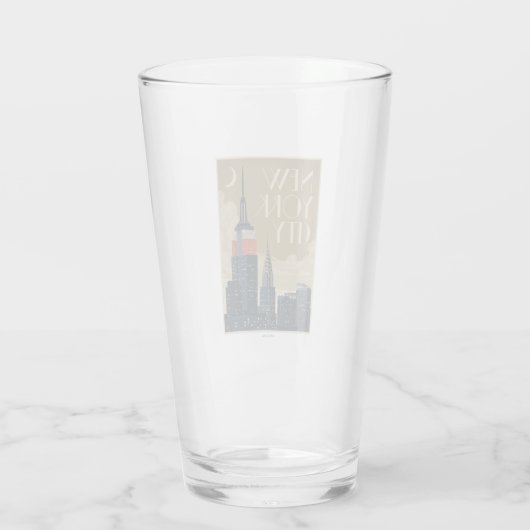 ニューヨークシティスカイライン タンブラーグラス (裏面)