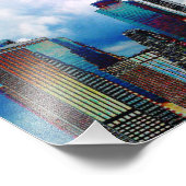 ニューヨークシティスカイライン フォトプリント            (角)