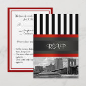 ニューヨークシティスカイライン ブルックリンブリッジ ボート インビテーション スイート (正面/裏面)