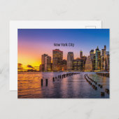 ニューヨークシティスカイライン ポストカード (正面/裏面)